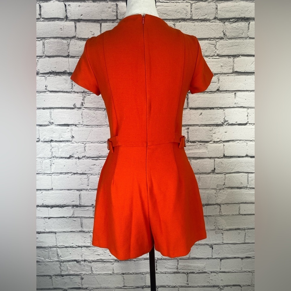 Zara Orange Boho Mini Dress Romper size Medium - Picture 5 of 11